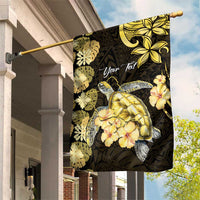 Personalised Aloha Hawaii Oahu Island Garden Flag Gathering Place Sea Turtle Ilima Flowers LT14 House Flag Yellow - Polynesian Pride