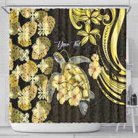 Personalised Aloha Hawaii Oahu Island Shower Curtain Gathering Place Sea Turtle Ilima Flowers