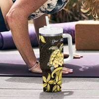 Personalised Aloha Hawaii Oahu Island Tumbler With Handle Gathering Place Sea Turtle Ilima Flowers LT14 - Polynesian Pride