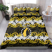 Personalised Cook Islands Aitutaki Bedding Set Tiare Maori Polynesian Waves Tattoo LT14 - Polynesian Pride