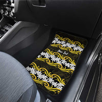 Personalised Cook Islands Aitutaki Car Mats Tiare Maori Polynesian Waves Tattoo LT14 - Polynesian Pride