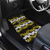 Personalised Cook Islands Aitutaki Car Mats Tiare Maori Polynesian Waves Tattoo LT14 - Polynesian Pride