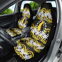 Personalised Cook Islands Aitutaki Car Seat Cover Tiare Maori Polynesian Waves Tattoo LT14 - Polynesian Pride