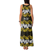 Personalised Cook Islands Aitutaki Family Matching Tank Maxi Dress and Hawaiian Shirt Tiare Maori Polynesian Waves Tattoo