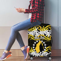 Personalised Cook Islands Aitutaki Luggage Cover Tiare Maori Polynesian Waves Tattoo LT14 - Polynesian Pride