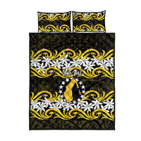 Personalised Cook Islands Aitutaki Quilt Bed Set Tiare Maori Polynesian Waves Tattoo LT14 - Polynesian Pride