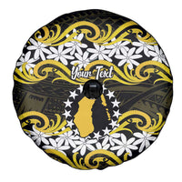 Personalised Cook Islands Aitutaki Spare Tire Cover Tiare Maori Polynesian Waves Tattoo LT14 - Polynesian Pride