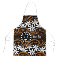Personalised Cook Islands Rakahanga Apron Tiare Maori Polynesian Waves Tattoo LT14 Orange - Polynesian Pride