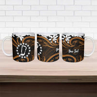 Personalised Cook Islands Rakahanga Ceramic Mug Tiare Maori Polynesian Waves Tattoo LT14 - Polynesian Pride