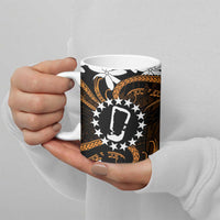 Personalised Cook Islands Rakahanga Ceramic Mug Tiare Maori Polynesian Waves Tattoo LT14 - Polynesian Pride