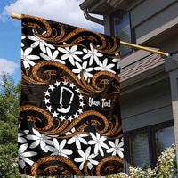 Personalised Cook Islands Rakahanga Garden Flag Tiare Maori Polynesian Waves Tattoo LT14 - Polynesian Pride