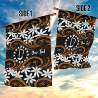 Personalised Cook Islands Rakahanga Garden Flag Tiare Maori Polynesian Waves Tattoo LT14 - Polynesian Pride
