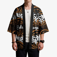 Personalised Cook Islands Rakahanga Kimono Tiare Maori Polynesian Waves Tattoo