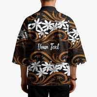 Personalised Cook Islands Rakahanga Kimono Tiare Maori Polynesian Waves Tattoo