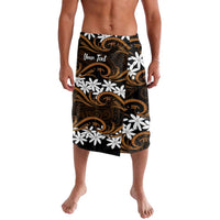 Personalised Cook Islands Rakahanga Lavalava Tiare Maori Polynesian Waves Tattoo LT14 Orange - Polynesian Pride