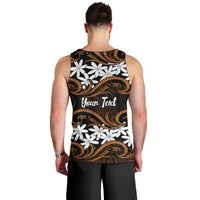 Personalised Cook Islands Rakahanga Men Tank Top Tiare Maori Polynesian Waves Tattoo LT14 - Polynesian Pride