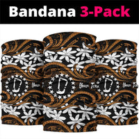 Personalised Cook Islands Rakahanga Neck Gaiter Tiare Maori Polynesian Waves Tattoo LT14 package One Size: 25*50cm Orange - Polynesian Pride