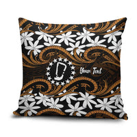 Personalised Cook Islands Rakahanga Pillow Cover Tiare Maori Polynesian Waves Tattoo LT14 Orange - Polynesian Pride
