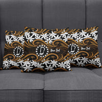 Personalised Cook Islands Rakahanga Pillow Cover Tiare Maori Polynesian Waves Tattoo LT14 - Polynesian Pride