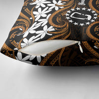 Personalised Cook Islands Rakahanga Pillow Cover Tiare Maori Polynesian Waves Tattoo LT14 - Polynesian Pride