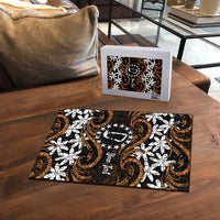 Personalised Cook Islands Rakahanga Puzzle Tiare Maori Polynesian Waves Tattoo LT14 - Polynesian Pride