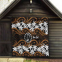 Personalised Cook Islands Rakahanga Quilt Tiare Maori Polynesian Waves Tattoo LT14 - Polynesian Pride