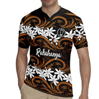 Personalised Cook Islands Rakahanga Rugby Jersey Tiare Maori Polynesian Waves Tattoo LT14 - Polynesian Pride