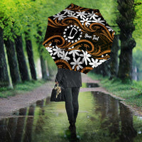 Personalised Cook Islands Rakahanga Umbrella Tiare Maori Polynesian Waves Tattoo LT14 - Polynesian Pride