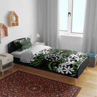 Personalised Cook Islands Palmerston Bedding Set Tiare Maori Polynesian Waves Tattoo LT14 - Polynesian Pride