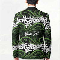 Personalised Cook Islands Palmerston Blazer Tiare Maori Polynesian Waves Tattoo LT14 - Polynesian Pride