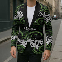 Personalised Cook Islands Palmerston Blazer Tiare Maori Polynesian Waves Tattoo LT14 - Polynesian Pride