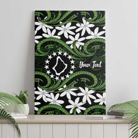 Personalised Cook Islands Palmerston Canvas Wall Art Tiare Maori Polynesian Waves Tattoo LT14 - Polynesian Pride