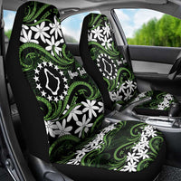 Personalised Cook Islands Palmerston Car Seat Cover Tiare Maori Polynesian Waves Tattoo LT14 - Polynesian Pride
