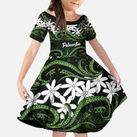 Personalised Cook Islands Palmerston Family Matching Summer Maxi Dress and Hawaiian Shirt Tiare Maori Polynesian Waves Tattoo