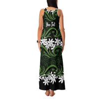 Personalised Cook Islands Palmerston Family Matching Tank Maxi Dress and Hawaiian Shirt Tiare Maori Polynesian Waves Tattoo