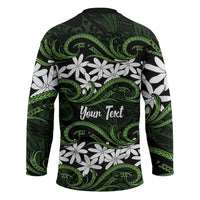 Personalised Cook Islands Palmerston Hockey Jersey Tiare Maori Polynesian Waves Tattoo LT14 - Polynesian Pride