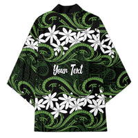 Personalised Cook Islands Palmerston Kimono Tiare Maori Polynesian Waves Tattoo