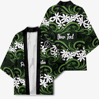 Personalised Cook Islands Palmerston Kimono Tiare Maori Polynesian Waves Tattoo