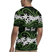 Personalised Cook Islands Palmerston Rugby Jersey Tiare Maori Polynesian Waves Tattoo LT14 - Polynesian Pride