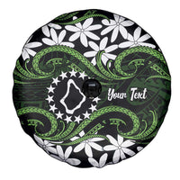 Personalised Cook Islands Palmerston Spare Tire Cover Tiare Maori Polynesian Waves Tattoo LT14 - Polynesian Pride