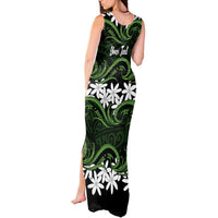 Personalised Cook Islands Palmerston Tank Maxi Dress Tiare Maori Polynesian Waves Tattoo LT14 - Polynesian Pride