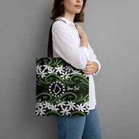 Personalised Cook Islands Palmerston Tote Bag Tiare Maori Polynesian Waves Tattoo LT14 - Polynesian Pride