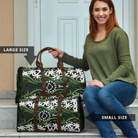 Personalised Cook Islands Palmerston Travel Bag Tiare Maori Polynesian Waves Tattoo LT14 - Polynesian Pride