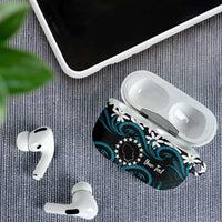 Personalised Cook Islands Penrhyn Atoll AirPods Case Tiare Maori Polynesian Waves Tattoo LT14 - Polynesian Pride