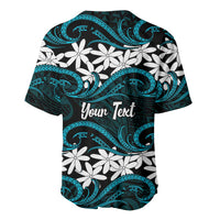 Personalised Cook Islands Penrhyn Atoll Baseball Jersey Tiare Maori Polynesian Waves Tattoo LT14 - Polynesian Pride