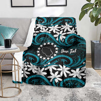 Personalised Cook Islands Penrhyn Atoll Blanket Tiare Maori Polynesian Waves Tattoo LT14 - Polynesian Pride