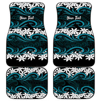 Personalised Cook Islands Penrhyn Atoll Car Mats Tiare Maori Polynesian Waves Tattoo LT14 - Polynesian Pride
