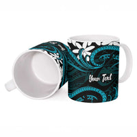 Personalised Cook Islands Penrhyn Atoll Ceramic Mug Tiare Maori Polynesian Waves Tattoo LT14 - Polynesian Pride