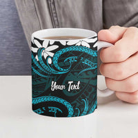 Personalised Cook Islands Penrhyn Atoll Ceramic Mug Tiare Maori Polynesian Waves Tattoo LT14 - Polynesian Pride