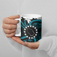 Personalised Cook Islands Penrhyn Atoll Ceramic Mug Tiare Maori Polynesian Waves Tattoo LT14 - Polynesian Pride